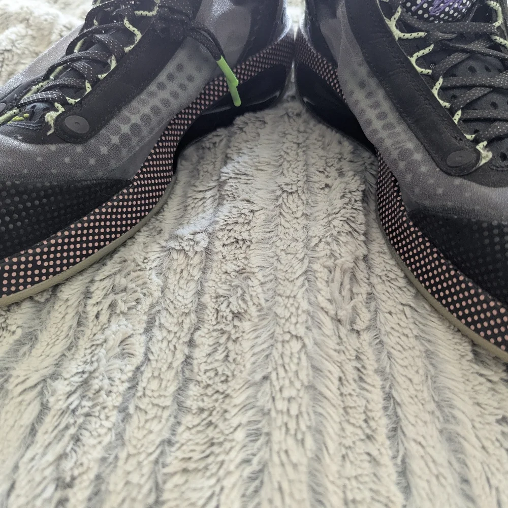 Jordan Black and Purple Athletic Shoes